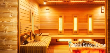Rusztikus és modern stílusú szaunaház egyben Rusztikus és modern stílusú szaunaház egyben