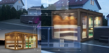 Egyedi modern szaunaház Egyedi modern szaunaház