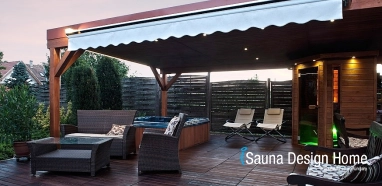 Szauna kert wellness teraszon Szauna kert wellness teraszon
