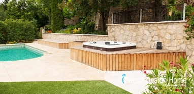 Napozó terasz masszázsmedencével Napozó terasz masszázsmedencével
