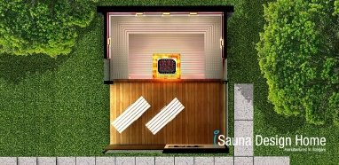 Finn szauna, infra szauna egy szaunaházban Finn szauna, infra szauna egy szaunaházban