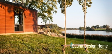 Kerti szaunaház panorámával Kerti szaunaház panorámával